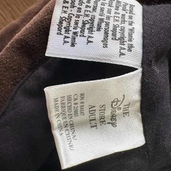 Winnie The Pooh Brown Beret Adult Hat Fall Pooh Orange Flowers 90s Embroidered - Picture 9 of 9